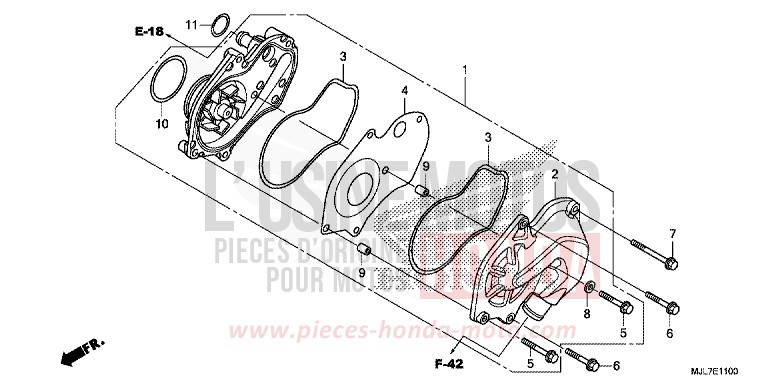 WASSERPUMPE von Integra 750 PEARL GLARE WHITE (NHB53) von 2014